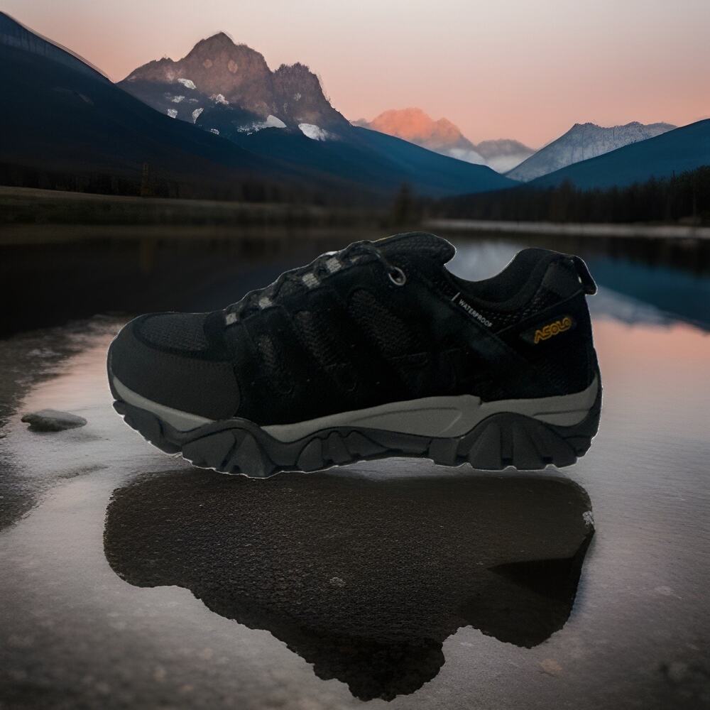 Asolo EXP-100 Expedition Hiking Shoes Mens 10 Black Low Outdoor Waterproof